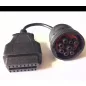   9 Pin deutsch J1939 (Female) to OBD OBD2 (Female) Adapter teherautó diagnosztikai átalakító kábel