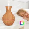 BipiLine Aromaterápiás Diffúzor - M - Fa Hatású - Színváltós - Világosbarna - 130ml