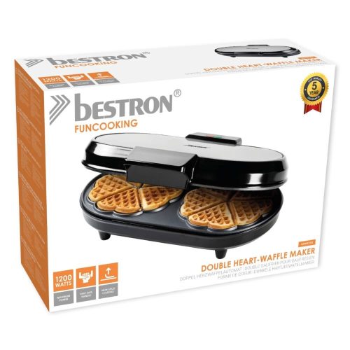 Bestron Dupla Szív Alalkú Gofrisütő - ADWM730S (Outlet)
