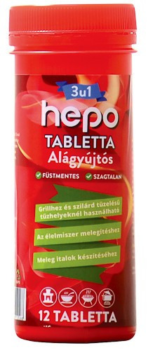 Hepo tabletta/faszén gyújtó