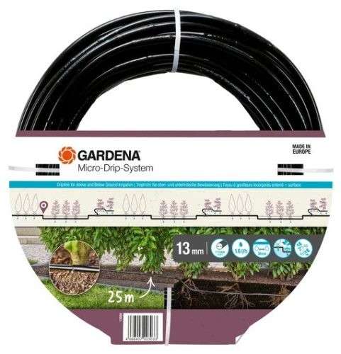 Gardena MD csepegtető cső növénysorokhoz, 
süllyeszthető 13 mm / 25 m