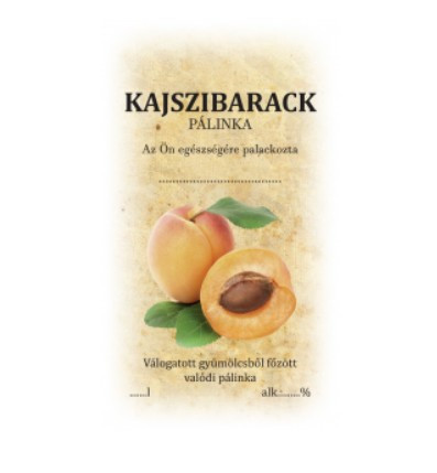 Matrica kajszibarack 1db 50db/csom.