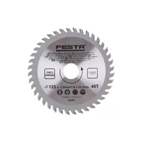 FESTA Fűrésztárcsa fához 125 x 22,2 x 1,8 mm / 40T