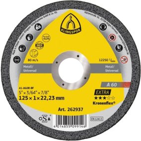 Klingspor 72 VágókorongA 60 EX125X1X22,23
