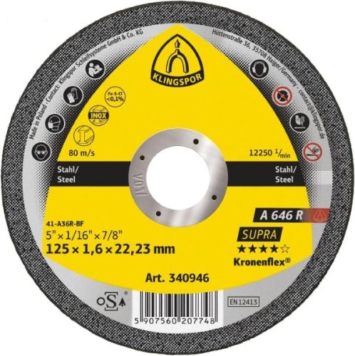 Klingspor A646R Vágókorong 180x1,6x22,2