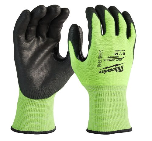 Milwaukee Hi-Vis Vágásbiztos kesztyű 3/C   - 8/M - 1 pár
