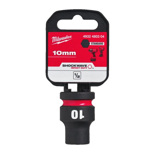 Milwaukee 1/2' Dugókulcsbetét hatlapú, gépi, rövid 10 mm - 1 db