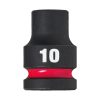 Milwaukee 1/2' Dugókulcsbetét hatlapú, gépi, rövid 10 mm - 1 db