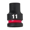 Milwaukee 1/2' Dugókulcsbetét hatlapú, gépi, rövid 11 mm - 1 db