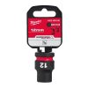Milwaukee 1/2' Dugókulcsbetét hatlapú, gépi, rövid 12 mm - 1 db