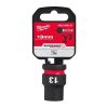 Milwaukee 1/2' Dugókulcsbetét hatlapú, gépi, rövid 13 mm - 1 db