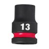 Milwaukee 1/2' Dugókulcsbetét hatlapú, gépi, rövid 13 mm - 1 db