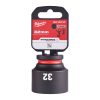 Milwaukee 1/2' Dugókulcsbetét hatlapú, gépi, rövid 32 mm - 1 db