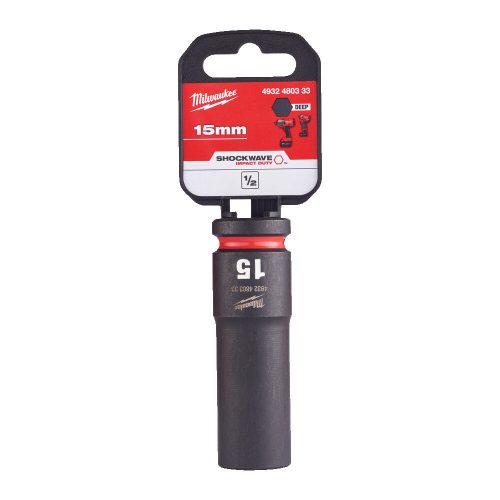 Milwaukee 1/2' Dugókulcs hatlapú 78 mm gépi, hosszú, 15 mm - 1 db