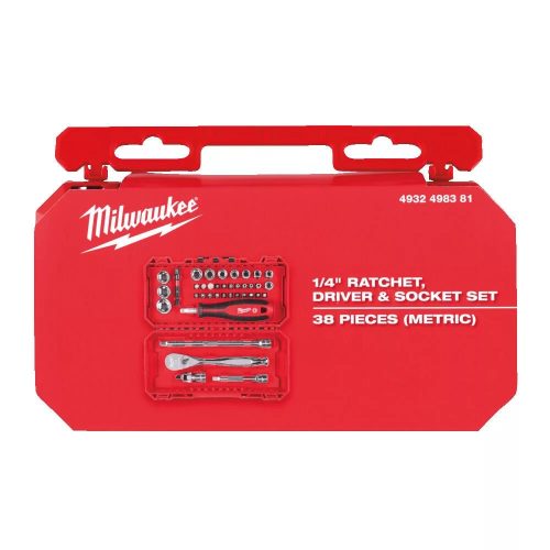Milwaukee 1/4' Racsnis dugókulcs készlet 38 részes