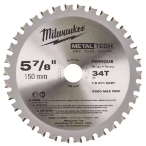   Milwaukee Körfűrészlap gérvágókhoz (Fém) 150x20x1.6x34 1 db