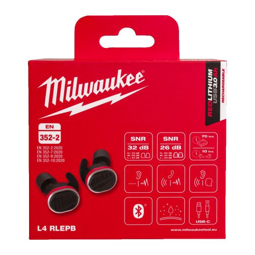 Milwaukee Bluetooth hallásvédő füldugó - 1db