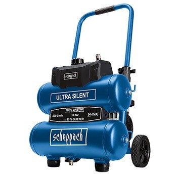 Scheppach Hc 20 Si Twin Kompresszor 20l Ultracsendes/Olajmentes/Kéthengeres