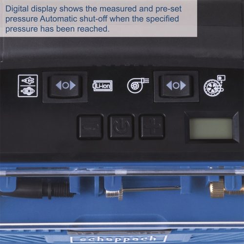 Scheppach Air Force 6-akkus hibrid kompresszor-IXES 20V,12V,230V(akkués töltő né