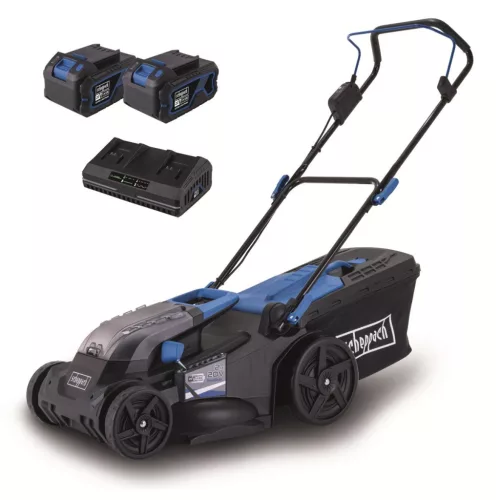 Scheppach BC-MP430-X-SET XL2 - akkus fűnyíró indukciós motorral 4in1