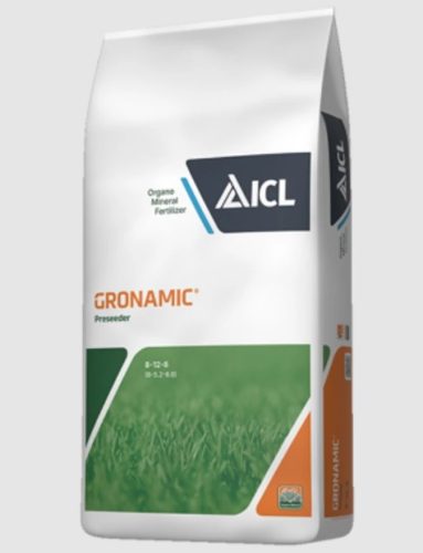Gronamic Preseeder 8-12-8+6CaO+2,5MgO 25kg szerves anyag tartalmú trágya