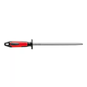Dick 30cm-es, kerek fenőacél, piros-fekete nyéllel