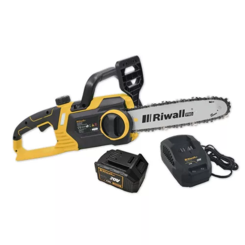 Riwall Racs 2520i Set - Akkus Láncfűrész 20 V Szénkefe Nélküli Motorral