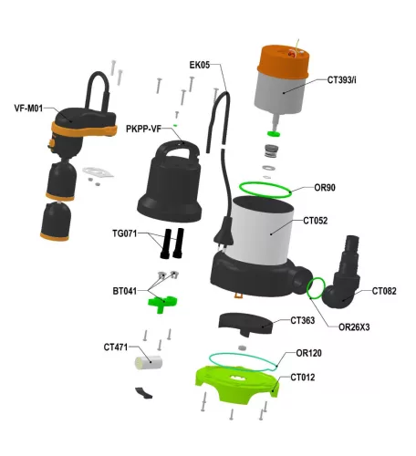 Elpumps szennyvíz szivattyú CT-3274 VF