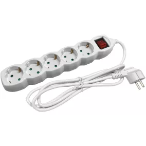 Entac elosztó 5 foglalat kapcsolóval 5m 3G1.5