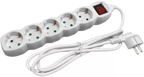 Entac elosztó 5 foglalat kapcsolóval 5m 3G1.5