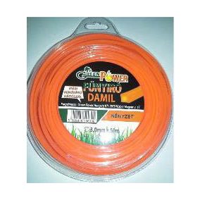   Műanyag vágószál 2,4mmx78m négyzet, műanyag tekercs 0,5 kg