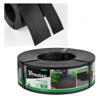 Univerzális szegély WOOD BORDER 78mm x 2,8mm x 10m fekete
