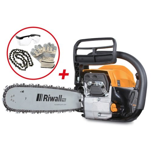 Riwall Rpcs 5140 Set -Benzinmotoros Láncfűrész 49 Cm3 Motorral És Tartozékokkal