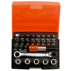BAHCO Dugókulcs készlet, 1/4', 25 db
