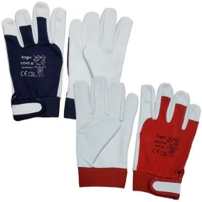TOP GOVE kecskebőr védőkesztyű piros 10 (7-11)