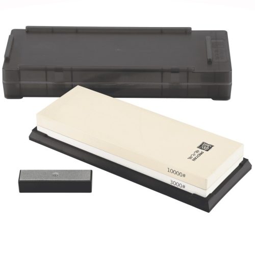 Fenőkő szett, #3000/10000 + állvány (tárolódoboz) + gyémánt tisztító