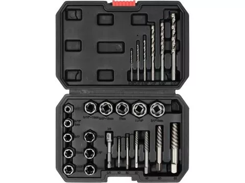 YATO Roncsolt-, törtcsavar kiszedő és fúró készlet 26 részes 3/8'