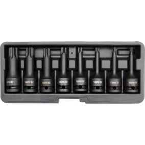   Yato Bit Dugókulcs Készlet Gépi Torx 1/2 Col 8 Részes T30-T80
