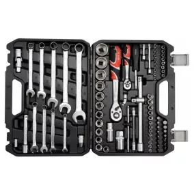   YATO Dugókulcs készlet 82 részes 1/2 col: 14-24 mm, 1/4 col: 4-14 mm CrV