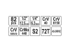 YATO Dugókulcs készlet 82 részes 1/2 col: 14-24 mm, 1/4 col: 4-14 mm CrV