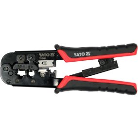   YATO Krimpelő fogó UTP hálózati (RJ45) és telefon (RJ11) csatlakozókhoz