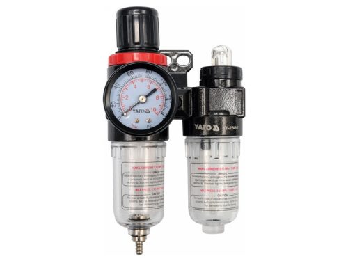 Yato Levegő Szűrő Nyomásszabályzóval Kenőtartállyal 1/4 Col 25 Cm3