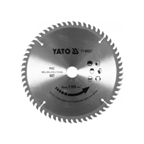 YATO Fűrésztárcsa PVC-hez 185 x 20 x 1,5 mm / 60T