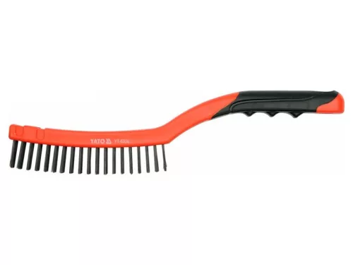 YATO Drótkefe 3 soros hajlított műa. nyéllel