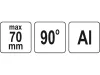 YATO Sarokszorító 70 mm alumínium