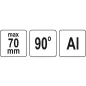 YATO Sarokszorító 70 mm alumínium