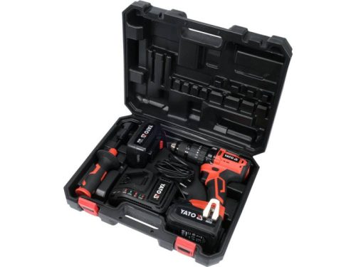 Yato Akkus Ütvefúró-Csavarozó 75 Nm Szénkefe Nélküli 18 V Li-Ion (2 X 3 Ah Akku