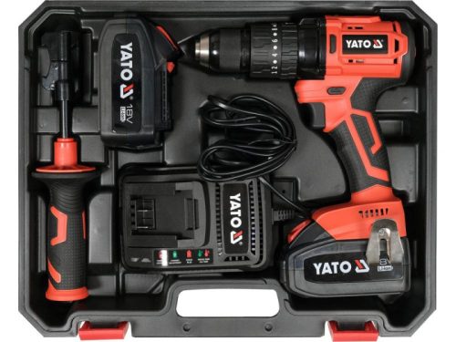 Yato Akkus Ütvefúró-Csavarozó 75 Nm Szénkefe Nélküli 18 V Li-Ion (2 X 3 Ah Akku