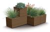 Virágcserép Prosperplast MADERA SQUARE eco fa 28,8 cm fehér eco