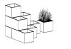 Virágcserép Prosperplast MADERA SQUARE 28,8 cm natur
